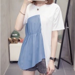 더블제이플러스 여성 라운드넥 루즈핏 반팔 티셔츠 J0976