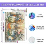 5D 다이아몬드 페인팅 키트 믿음 희망 사랑 소망 병 아트 초보자를 위한 DIY 풀 드릴 도트 가정용 벽 장식용 젬 공예품 16 x 12 1 G7594-US
