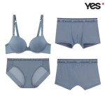예스 로고 플레이 블루 커플속옷SET YSWBYA72YSWPYA72YSMDYA72