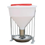 돼지 축사 자동 1M 80리터 대형 축산 염소 1M길이 원통형 배급 스텐 농장 사료통