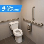 상업용 화장실용 그랩 바 번들 - ADA 준수 직경 1 5 18 36 42 3팩 6 Piece Assortment