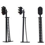 5pcs 모델 철도 3-라이트 블록 신호 G Y R HO 스케일 6 12V 리드 JTD04