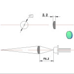 저 초점 렌즈 mm 유리3001100nm 파장 F6523