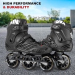 성인 여성 남성용 휠 인라인 스케이트 3종 전문 아웃도어 피트니스 mm 롤러 블레이드 남녀 공용 Men 6 5 Women 7 5 3X110