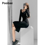 Poobae 타이트 원피스 시리즈 M011 S