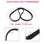 40024-07 후방 구동 벨트 137T 1 할리 데이비슨 스포츠스터 FLHT R X FLTR 40591 XL883 XL1200 XR1200