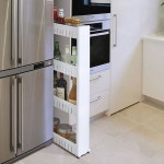 서랍형 4단 틈새수납 선반 주방 욕실 정리 간편 고정