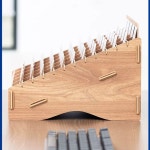 카드꽂이 출입증 보관함 명찰 학생증 거치대 신분증 월넛 스트라이프 호두나무