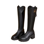 워커 롱부츠 여성 통굽 부츠 H5931 250