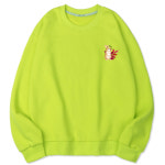 벤힛 벤힛 남녀공용 마이레빗 세미오버핏 특양면 맨투맨 쨍한라임