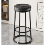 의자 바체어 바텐 높은의자 Timehome 높이 스탠드바의자 상업용 1 두꺼운 더블 솔리드 스틸 은도금 프레임