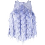 GANNI 쿠팡공식인증 가니 프린지 디테일 민소매 탑 바이올렛 보라계열 EU 38 KR 66