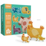 MIDEER 농장 퍼즐 놀이 동물 직소 퍼즐 31P 소근육 관찰력 발달