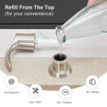 대형 병 브러시드 니켈 이 포함된 GAGALIFE 주방 싱크대 비누 디스펜서 탑 억 개의 디스펜서 리필 내장 Brushed Nickel G0800