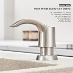 대형 병 브러시드 니켈 이 포함된 GAGALIFE 주방 싱크대 비누 디스펜서 탑 억 개의 디스펜서 리필 내장 Brushed Nickel G0800