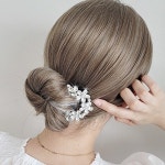 레인걸 황홀큐빅 비녀 핀 한복장신구 올림머리핀 h0034