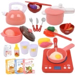플레이 하우스 미니 키친 주방놀이 y9982 소꿉 세트 마트 냄비 후라이팬 작동 인덕션 모형