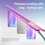 시티위시 개 그루밍 가위 프로페셔널 4 in 1 가위 세트 청커 곡선 얇아지는 왼손용 도그 가위를 사용한 반려묘용