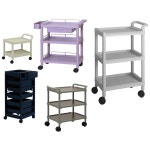 대경전자 HE He 서빙카트 플라스틱카트 2단 3단 왜건 트레이 스텐 바퀴형 병원용 서빙 업소용 이동식 1개 501 미용실카트