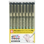 사쿠라 사쿠라 피그마 마이크론 PN 펜 다양한 젠탱글펜 젠탱글패턴그리기 1세트 PN8색