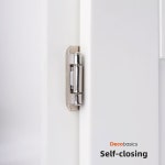 데코베이직 1 2 주방용 오버레이 풀 랩 캐비닛 힌지 25쌍 50개 - 새틴 브러시드 니켈 주위 셀프 클로징 5 Pairs Pack 10 Pcs