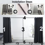 휴대용 방 칸막이 패널 접이식 독립형 벽 홈 수직 커튼 스탠드 천장 셀프 사무실 공간 개인정보 보호 화면 검은색