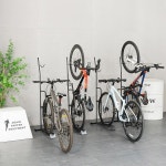 월통 수직 자전거 거치대 2대의 직립형 수 형 바닥용 실내 보관소 1pack-front wheel hold