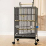 버드파크 앵무새장 대형 세로줄 새집 스테인리스 놀이터 바퀴 새장 9개 소형 횃대