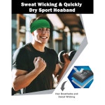 남녀를 위한 6팩 스포츠 머리띠 스웨트 위킹 운동 스웨트밴드 달리기 자전거 타기 축구 요가를 밝은 머리띠 6 Pack