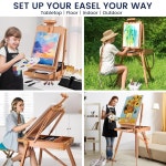 프렌치 이젤이 포함된 188Pc 올인원 아트 페인팅 키트 96 아크릴 수채화 유화 세트 성인 예술가 초보자를 위한 완벽한 세트