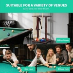 풀 스틱 홀더-풀 큐 홀더 바닥 스탠드 다양한 수납 디자인 10개의 수납용 목재 랙 홀더 당구장 클럽 테이블 액세서리용 당구