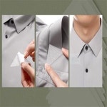 진우현만물상 셔츠카라 옷깃 고정 테이프 10P 구김없는셔츠 깔끔한티셔츠 강력고정테이프 구김방지