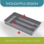 다이얼 인더스트리 소형 식기 실버웨어 주방 서랍 정리함 트레이 12 L x 7 W x 1 5 H