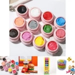 쪼물쪼물 DIY 파츠 3D 엠보 클레이 젤 10색 놀이 유아 어린이 키즈 대용량 감각 발달 점토 미술 상상력