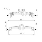 Axial Capra 1 9 4X4 DIY II 업그레이드 부품 표준 을 위한 등속성 3-섹션 CVD 애커먼 스티어링 구조가 포함된 MEUS 레이 SCX10