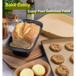 머틀 로프 팬 라이너 125개 논스틱 브레드 양피지 베이킹용 종이 팬 9x5