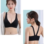 노브랜드 노와이어 심리스 브라 가슴라인 자연스럽게 정리 앞후크의 편리함 4P세트 M 4컬러