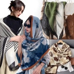 해인 대형 모던 롱 여성 고급 스카프 180 70 컬러로즈-퍼플