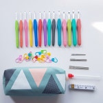 코바늘 뜨개질 14종 세트 뜨개도구 뜨개바늘 뜨개부자재