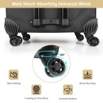 탄토 롤링 메이크업 백 전문 아티스트 4 in 1 케이스 휠 화장품 정리함 360 회전 휠과 조절 가능한 칸막이가 초대형 미용 02-Large 2 in 1