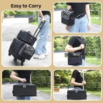 탄토 롤링 메이크업 백 전문 아티스트 4 in 1 케이스 휠 화장품 정리함 360 회전 휠과 조절 가능한 칸막이가 초대형 미용 02-Large 2 in 1