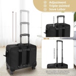 탄토 롤링 메이크업 백 전문 아티스트 4 in 1 케이스 휠 화장품 정리함 360 회전 휠과 조절 가능한 칸막이가 초대형 미용 02-Large 2 in 1