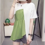 더블제이플러스 여성 라운드넥 루즈핏 반팔 티셔츠 J0976