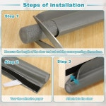 uxcell 37 도어 드래프트 스토퍼 차단기 아래 접착식 방음 하단 씰 하단용 웨더 스트리핑 스윕