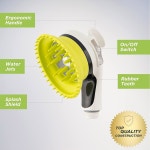 샤워용 원더독 실내외 개 세척 키트와 스플래시 실드 고무 스크러빙 부착물 빠르고 쉬운 목욕 청소 긴 머리와 짧은 머리를 위한 애완동물 그루밍