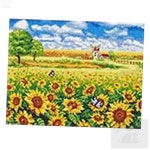 보석십자수 해바라기와 풍차 큐빅페인팅 단품 40X50