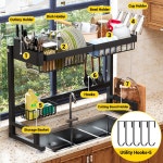 일반 오버 싱크 식기 건조대 확장 가능한 높이 길이 스냅온 디자인 대형 배수기 보관 카운터 정리함 24 - 35 5 L x 12 W 19 22 H
