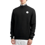 MALBON 추가생산 Sorrel Knit Quarter Zip 남성 소렐 니트 쿼터 집업 ME0041-BLK