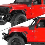 2018-2026년형 후크 로드 JT JL 프론트 이너 펜더 라이너 알루미늄 지프 랭글러 2 또는 4도어 글래디에이터 루비콘 3 6L 엔진 Front... 