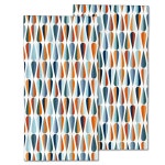 목욕용 CXULIN 2팩 핸드 타월 레트로 보호 드롭 쉐이프 장식용 타월 욕실 비치 키친 스파 짐 페이스 14x28 1 Queen